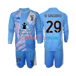 Juventus Turin Viertesausrüstung Torwart Michele Di Gregorio 29 2024-2025 Kinder Set(Trikot und Hose) L/S