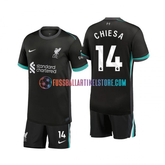 Liverpool Auswärtsausrüstung Chiesa 14 2024-2025 Kinder Set(Trikot und Hose) S/S