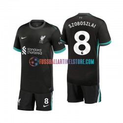 Liverpool Auswärtsausrüstung Szoboszlai 8 2024-2025 Kinder Set(Trikot und Hose) S/S