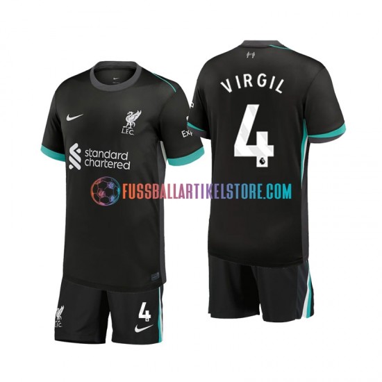 Liverpool Auswärtsausrüstung Virgil 4 2024-2025 Kinder Set(Trikot und Hose) S/S