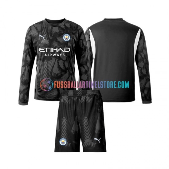 Manchester City Viertesausrüstung Torwart 2024-2025 Kinder Set(Trikot und Hose) L/S