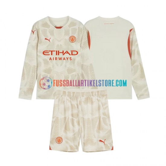 Manchester City Ausweichausrüstung Torwart 2024-2025 Kinder Set(Trikot und Hose) L/S