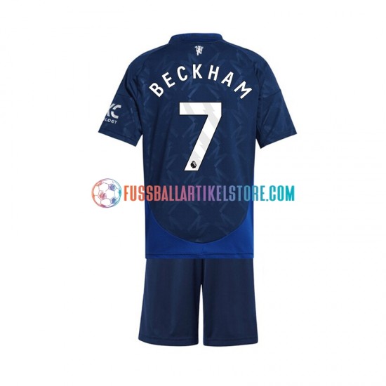 Manchester United Auswärtsausrüstung Beckham 7 2024-2025 Kinder Set(Trikot und Hose) S/S