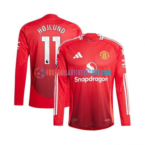 Manchester United Heimausrüstung Rasmus Hojlund 11 2024-2025 Herren Trikot L/S