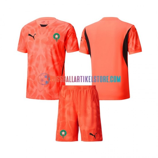 Marokko Heimausrüstung Torwart 2024 Kinder Set(Trikot und Hose) S/S