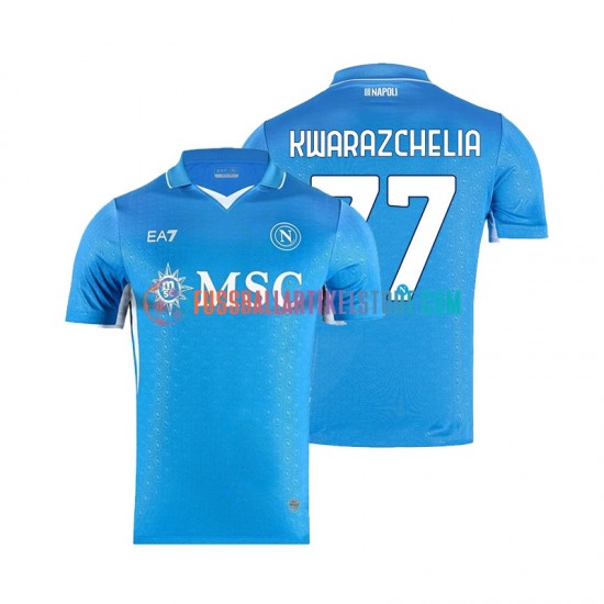 SSC Neapel Heimausrüstung Khvicha Kvaratskhelia 77 2024-2025 Herren Trikot S/S