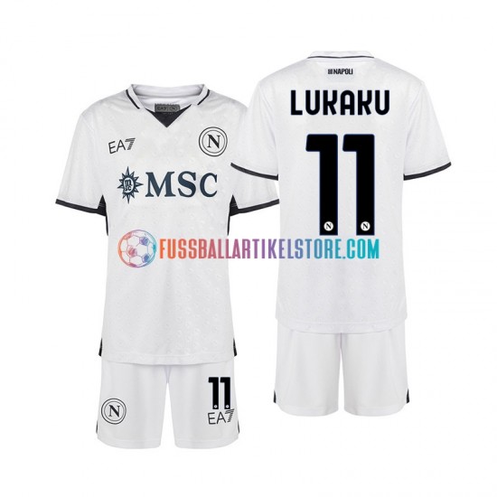 SSC Neapel Auswärtsausrüstung Lukaku 11 2024-2025 Kinder Set(Trikot und Hose) S/S