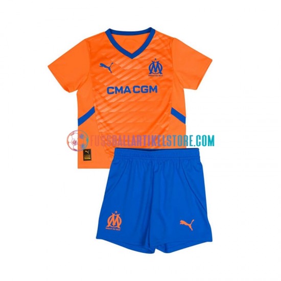 Olympique Marseille Ausweichausrüstung 2024-2025 Kinder Set(Trikot und Hose) S/S