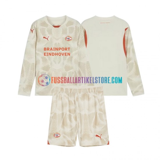 PSV Eindhoven Ausweichausrüstung Torwart 2024-2025 Kinder Set(Trikot und Hose) L/S