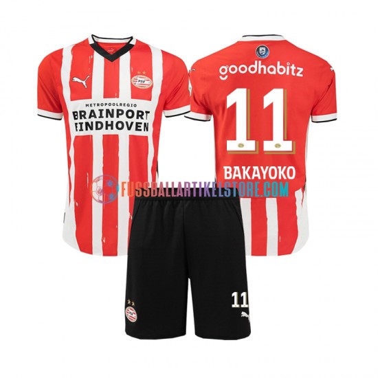 PSV Eindhoven Heimausrüstung Johan Bakayoko 11 2024-2025 Kinder Set(Trikot und Hose) S/S