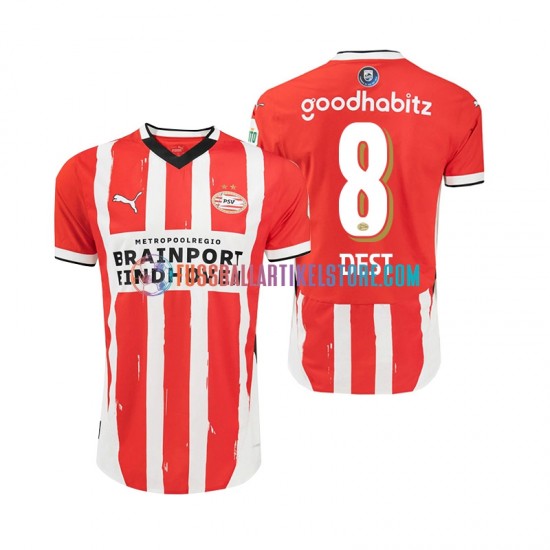 PSV Eindhoven Heimausrüstung Sergino Dest 8 2024-2025 Herren Trikot S/S