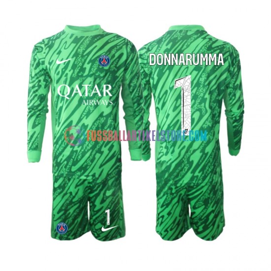 Paris Saint-Germain Auswärtsausrüstung Torwart Gianluigi Donnarumma 1 2024-2025 Kinder Set(Trikot und Hose) L/S