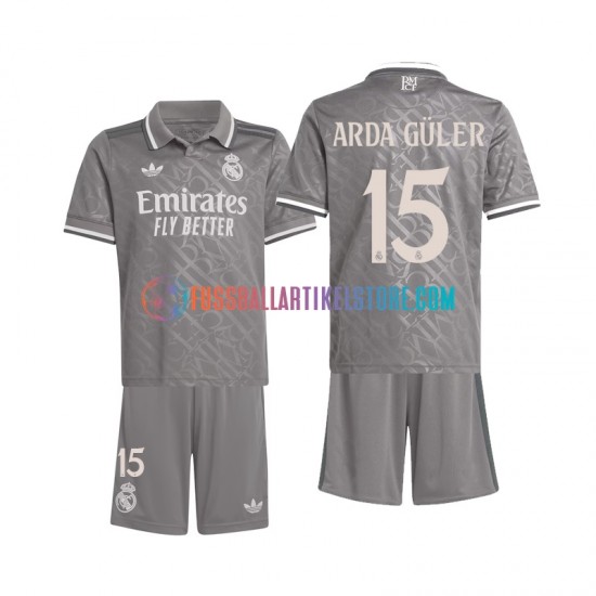 Real Madrid Ausweichausrüstung Arda Guler 15 2024-2025 Kinder Set(Trikot und Hose) S/S