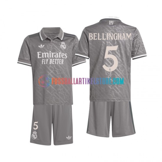 Real Madrid Ausweichausrüstung Bellingham 5 2024-2025 Kinder Set(Trikot und Hose) S/S