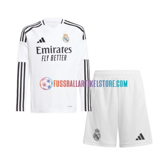 Real Madrid Heimausrüstung 2024-2025 Kinder Set(Trikot und Hose) L/S