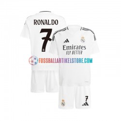 Real Madrid Heimausrüstung Cristiano Ronaldo 7 2024-2025 Kinder Set(Trikot und Hose) S/S