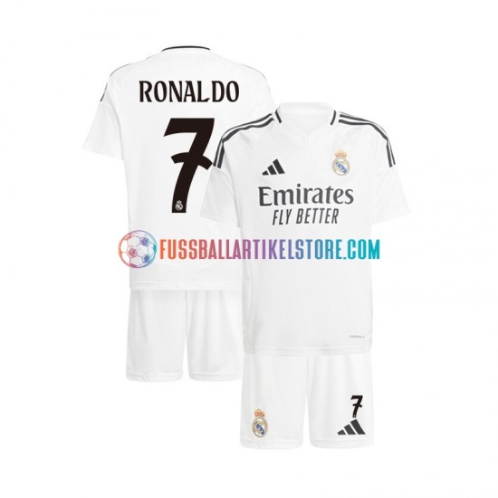 Real Madrid Heimausrüstung Cristiano Ronaldo 7 2024-2025 Kinder Set(Trikot und Hose) S/S