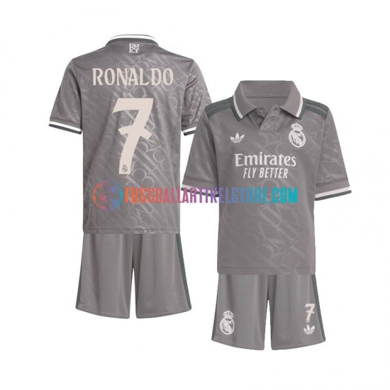 Real Madrid Ausweichausrüstung Cristiano Ronaldo 7 2024-2025 Kinder Set(Trikot und Hose) S/S