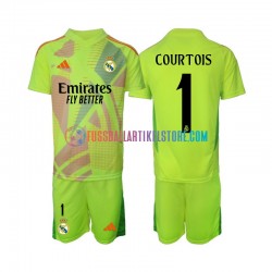 Real Madrid Viertesausrüstung Torwart COURTOIS 1 2024-2025 Kinder Set(Trikot und Hose) S/S
