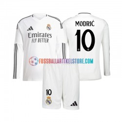 Real Madrid Heimausrüstung Modrić Luka 10 2024-2025 Kinder Set(Trikot und Hose) L/S