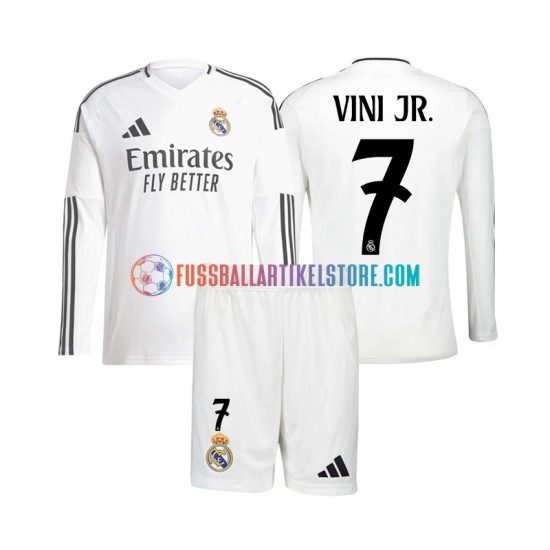 Real Madrid Heimausrüstung Vinicius Junior 7 2024-2025 Kinder Set(Trikot und Hose) L/S