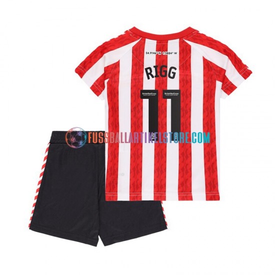 Heimausrüstung Sunderland Chris Rigg 11 2024-2025 Kinder Set(Trikot und Hose) S/S